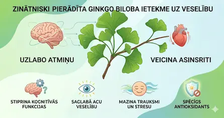 Ginkgo Biloba uztura bagātinātāji: lietošana, devas un efektivitāte