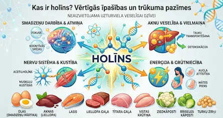 Kas ir holīns? Vērtīgās īpašības un trūkuma pazīmes