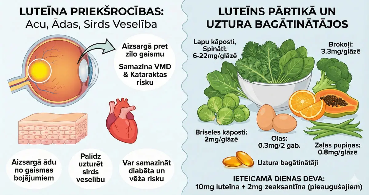 Kas ir luteīns (acu vitamīns)?