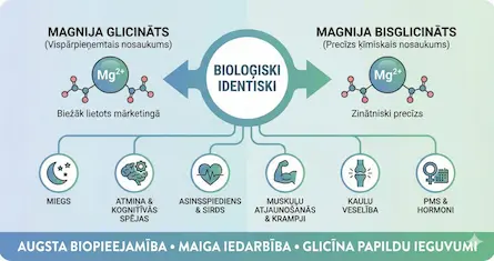 Kas ir magnija bisglicināts un glicināts?