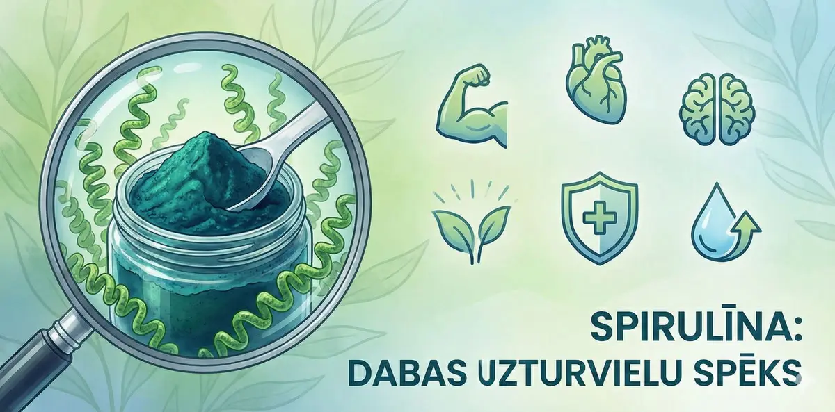 Spirulīna uzturā: būtiskākais par aļģes īpašībām, dozēšanu un blakusparādībām